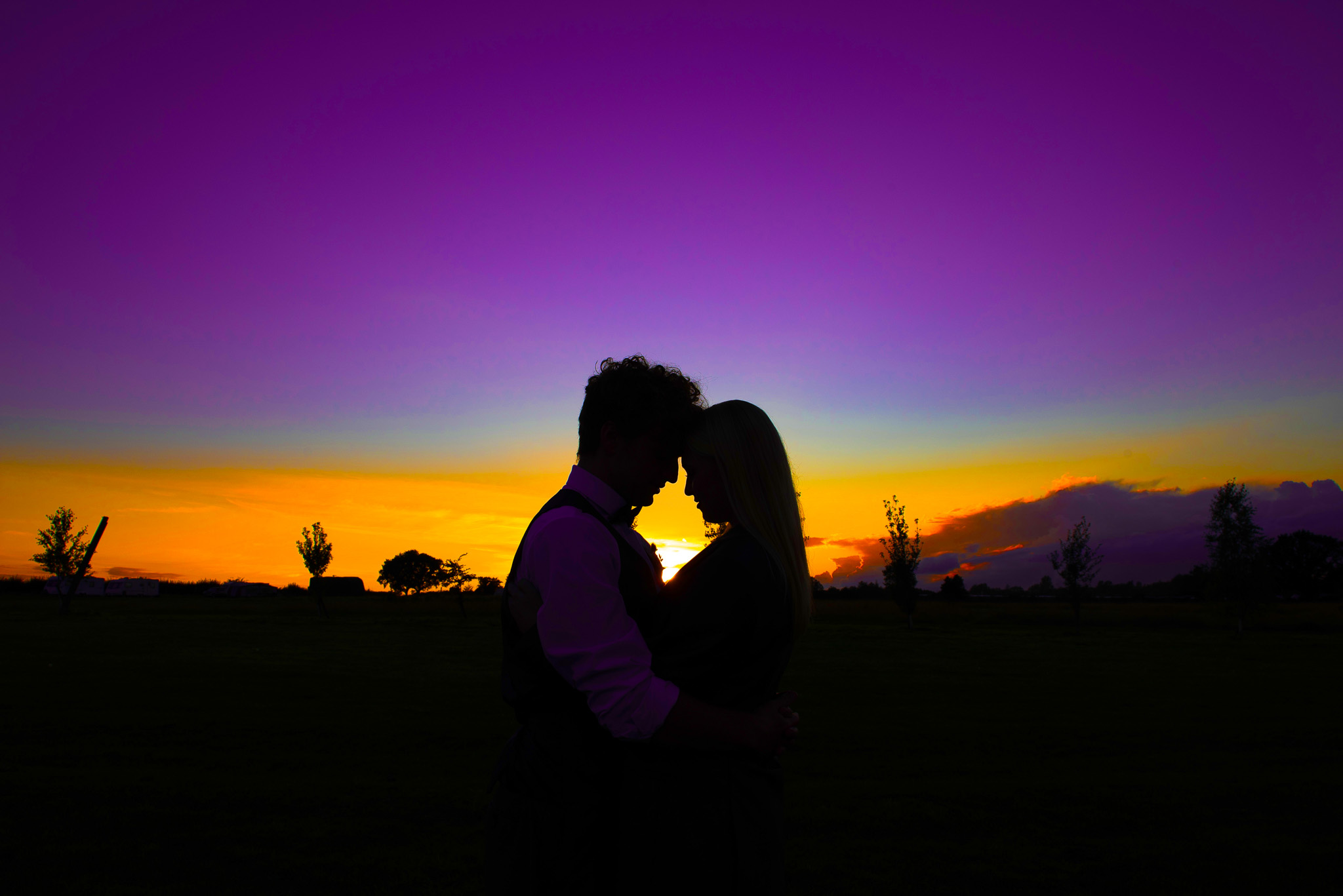 sunset wedding photography norfolk