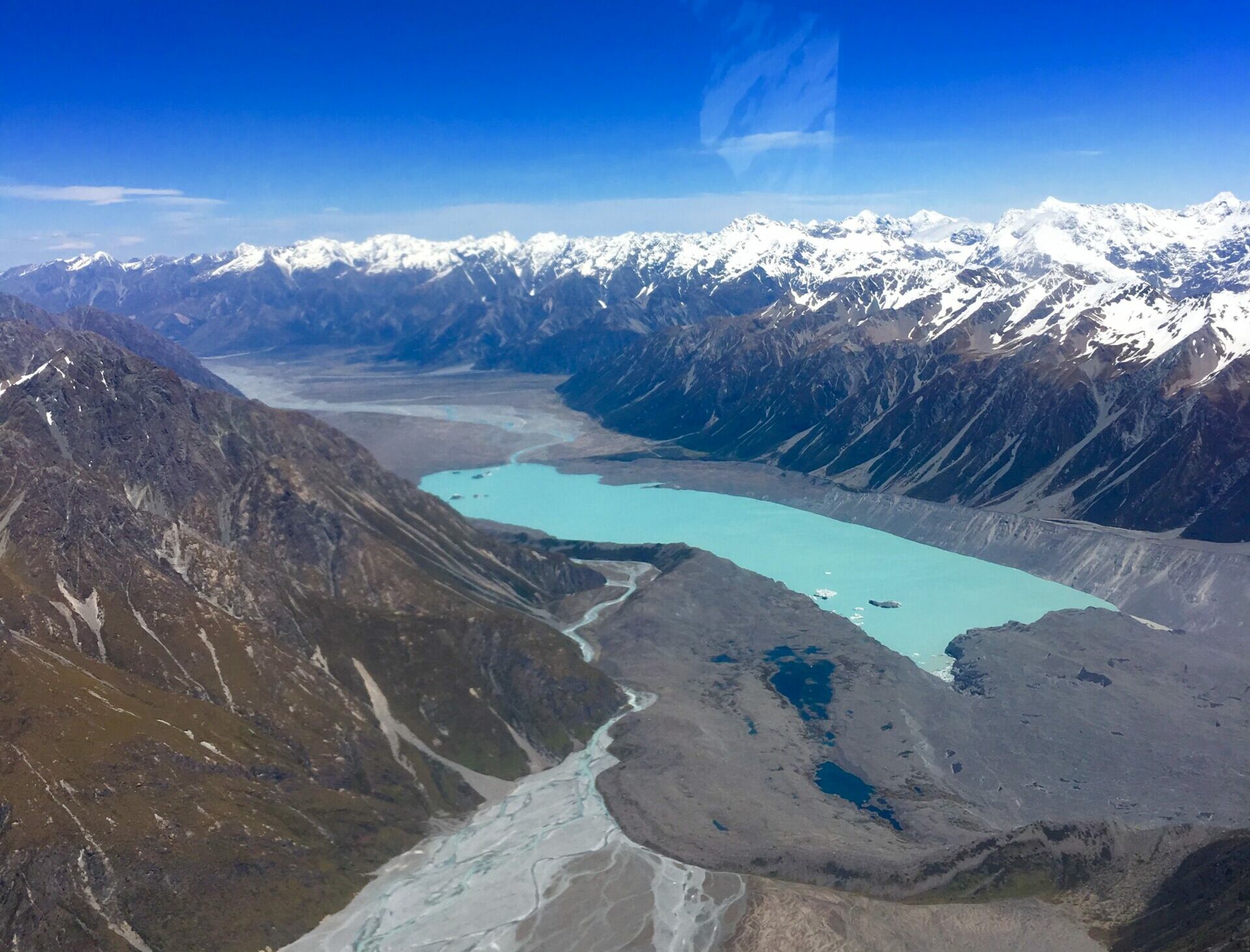 Glacier helicopter ride in New Zealand